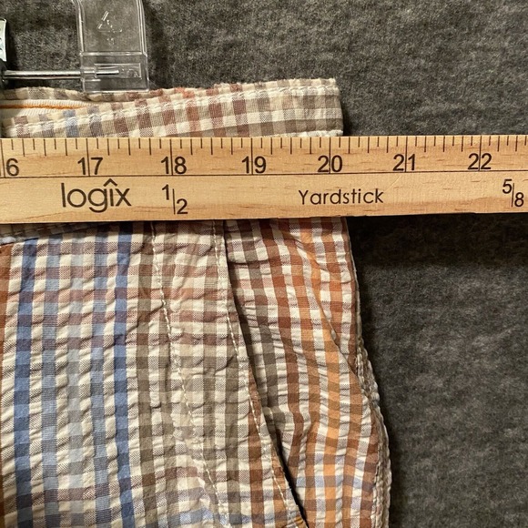 Tommy Bahama Shorts Mens 40‎ Gingham Plaid Chino Seersucker Cotton Snap Pockets - Picture 8 of 12